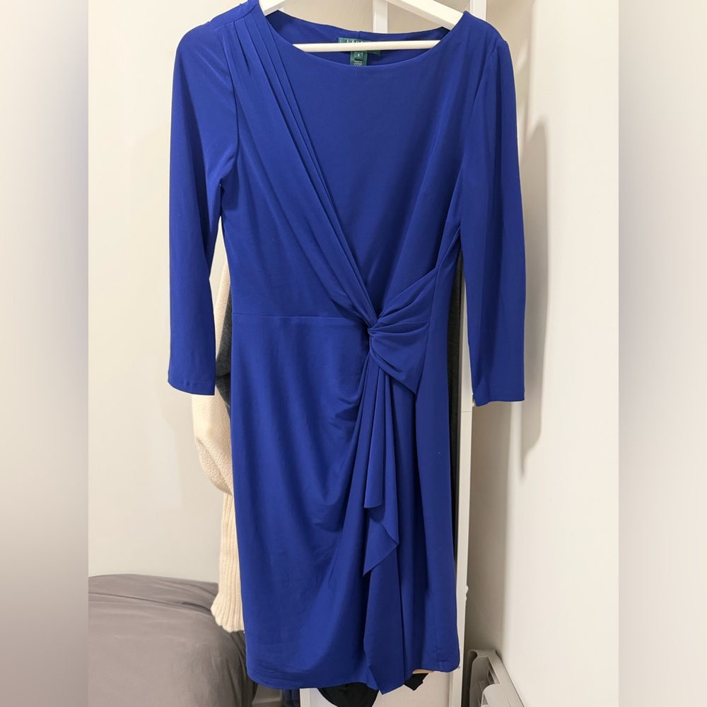 Lauren Ralph Lauren Royal Blue Long Sleeve Dress